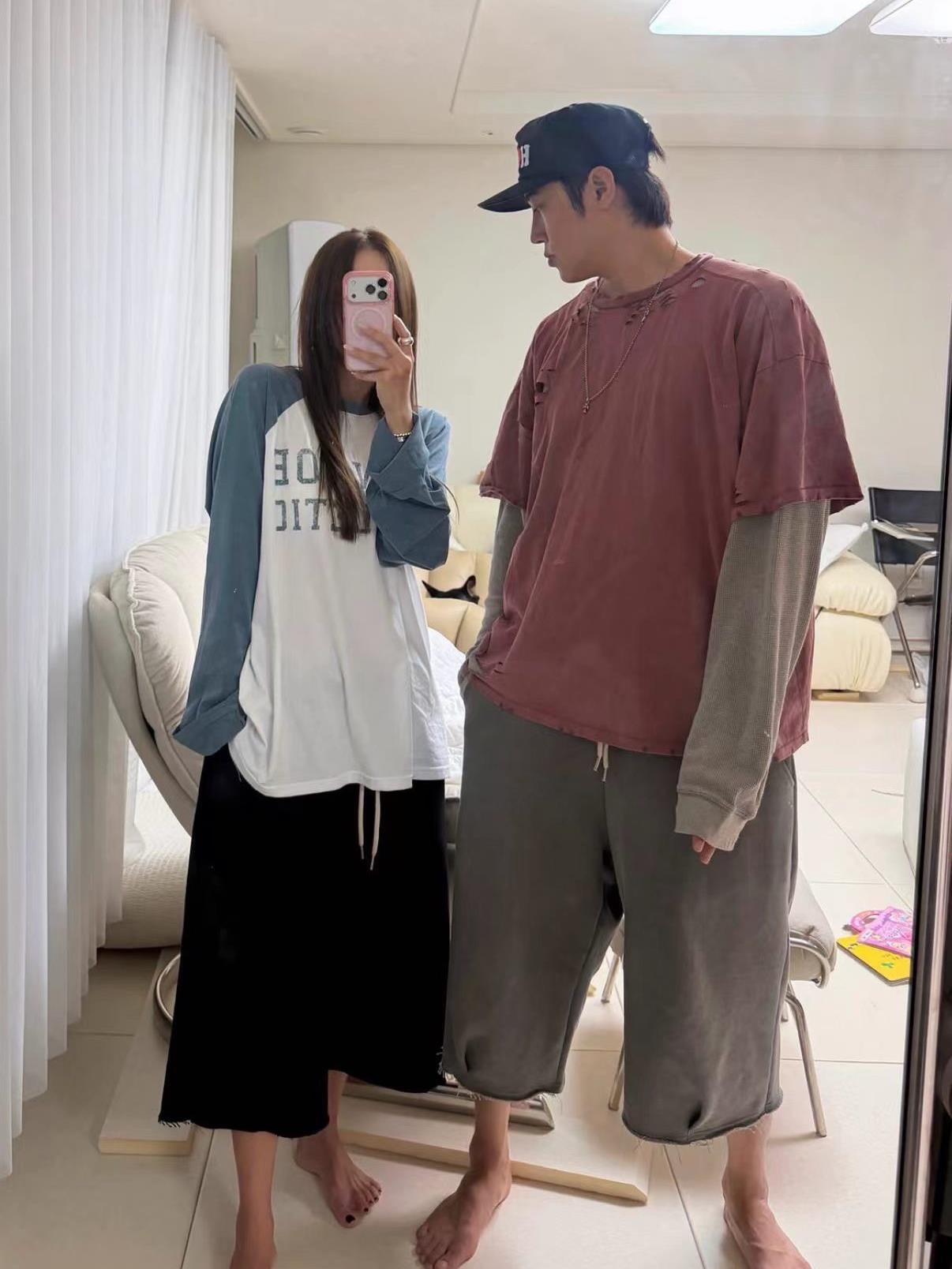 打摺毛邊水洗棉褲(男裝可)